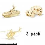 3 Pack 3D Wooden Puzzles Vehicle DIY Assembly Model Adult Craft DIY Brain Teaser Games Engineering Toys  B07BYB5KSG